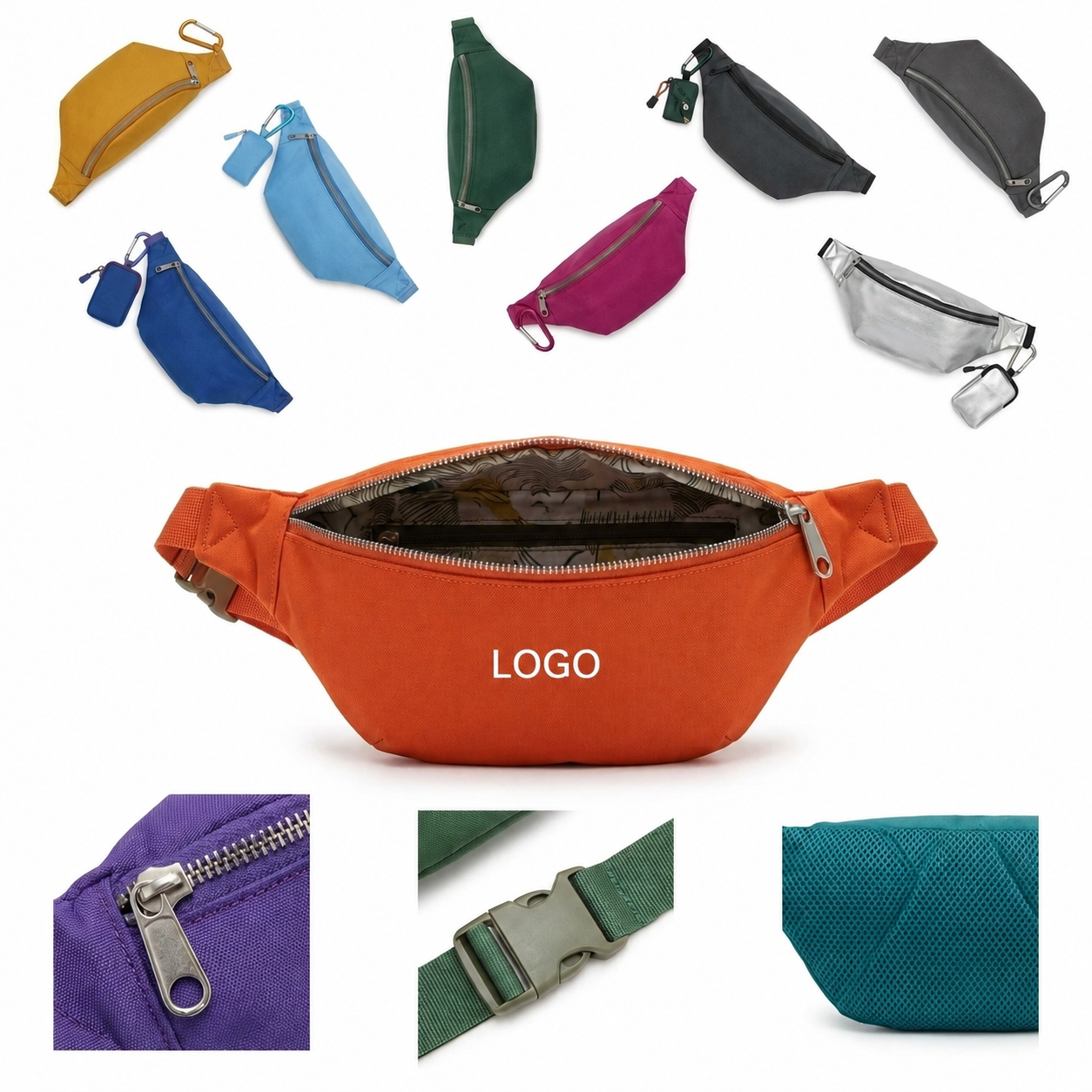 Adjustable Multi-Compartment Waist Pack for Daily Essentials