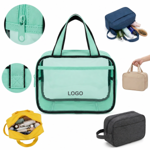 Transparent Zippered Cosmetic Travel Organizer Pouch