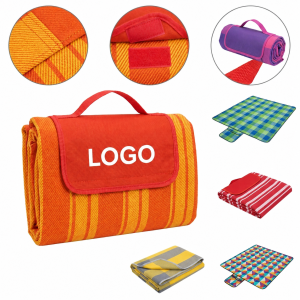 Foldable Outdoor Picnic Blanket with Integrated Carry Handle