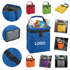 Adjustable Hanging Automotive Litter Bag and Seatback Organizer