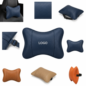 Ergonomic Synthetic Leather Automotive Headrest Support Pillow