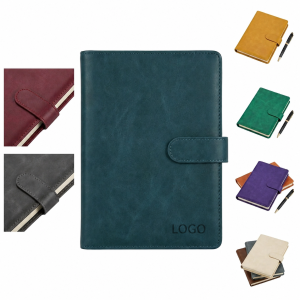 Premium Synthetic Leather Journal Jacket with Integrated Strap Closure